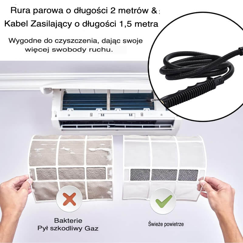 2500W myjka parowa wysokociśnieniowa z rękawiczkami